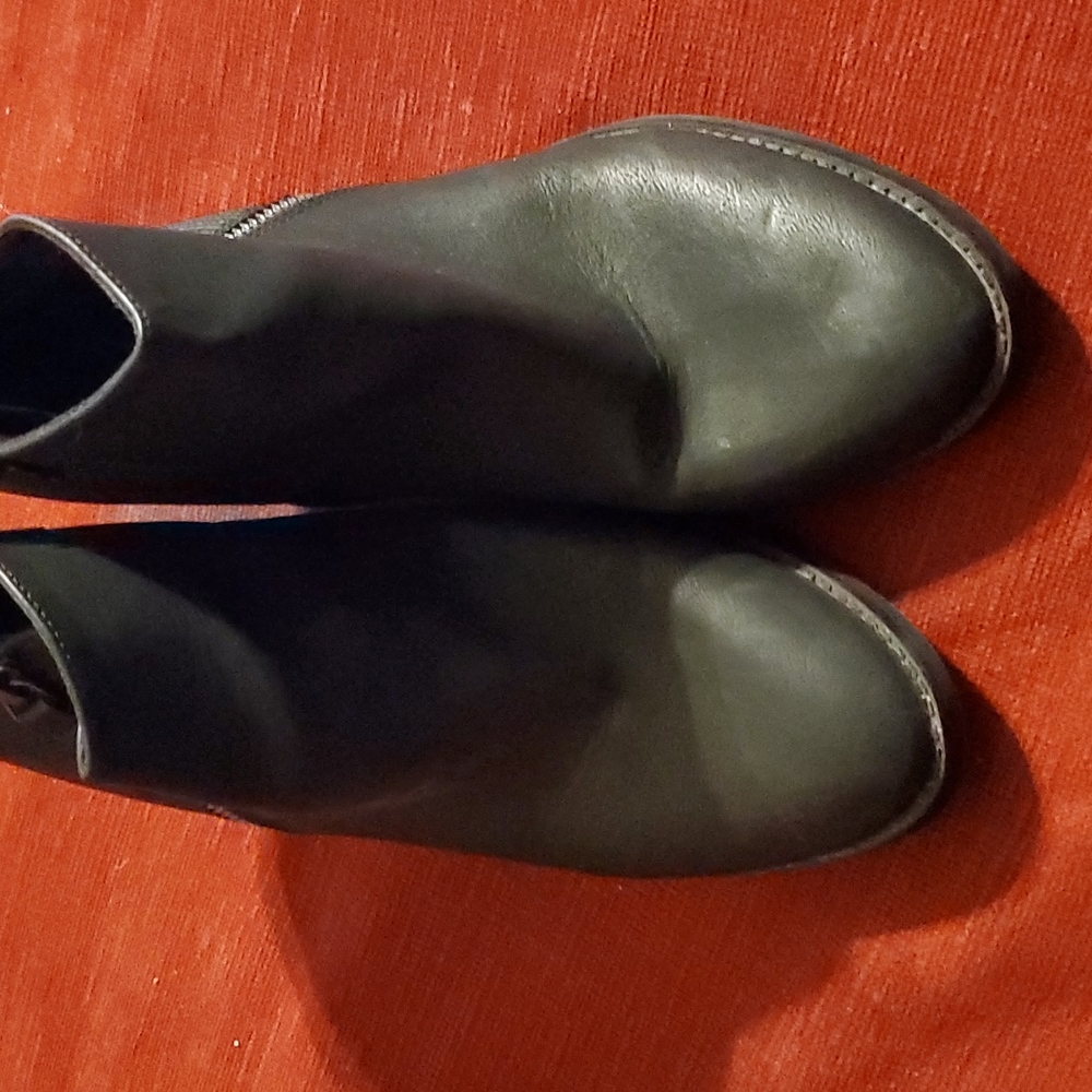 Universal Thread Leather Black Booties 10 - image 2